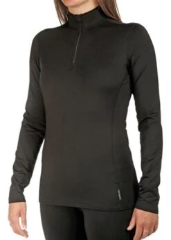Women's Solid Zip-T