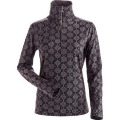 Nils Women's Snowflake T Neck Underwear Top