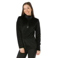 Spyder Women's Shimmer Bug Zip T-Neck