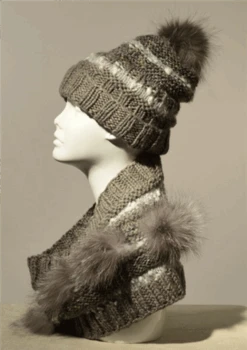 Mitchie's Matchings Knitted Hat & Scarf Set - Women's